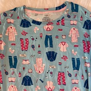Secret Treasures Soft Nightgown Womens Size‎ S-M Blue Pajamas With Pockets